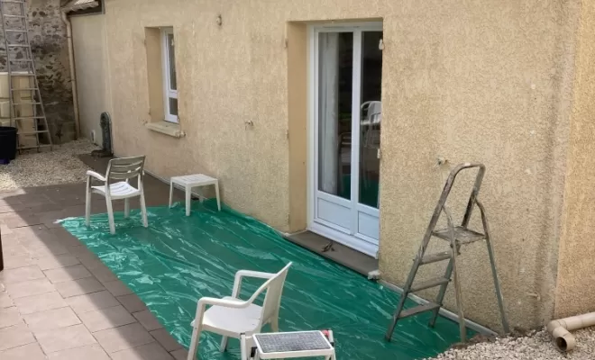 Rénovation et ravalement de façade extérieure à Boissy-le-Châtel, Coulommiers, M.Dieux